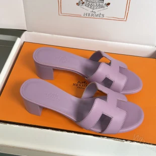 Hermes Oran Replica Heels – purple — view 1