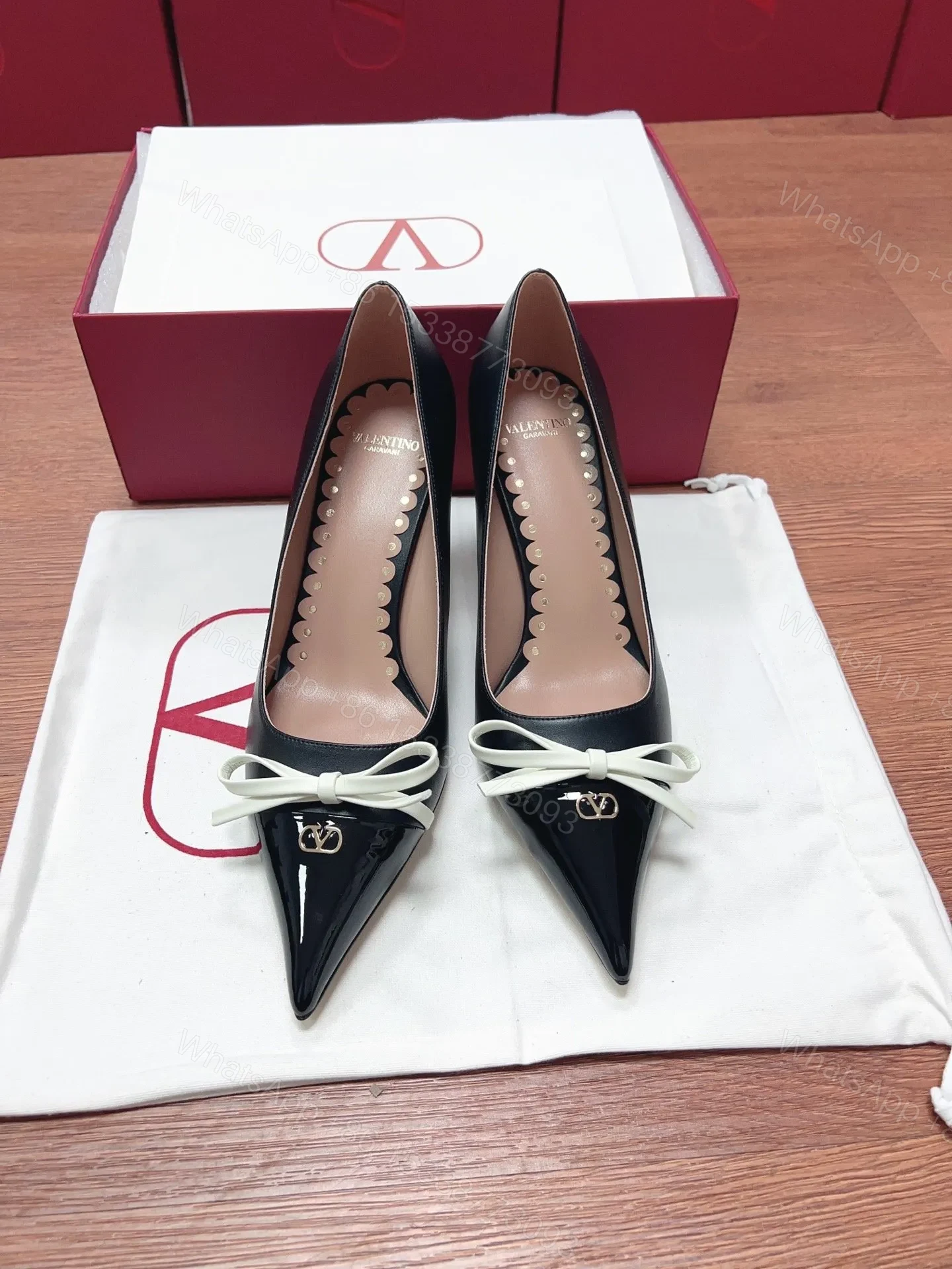 Valentino Women Black Patent Leather Heels — view 1