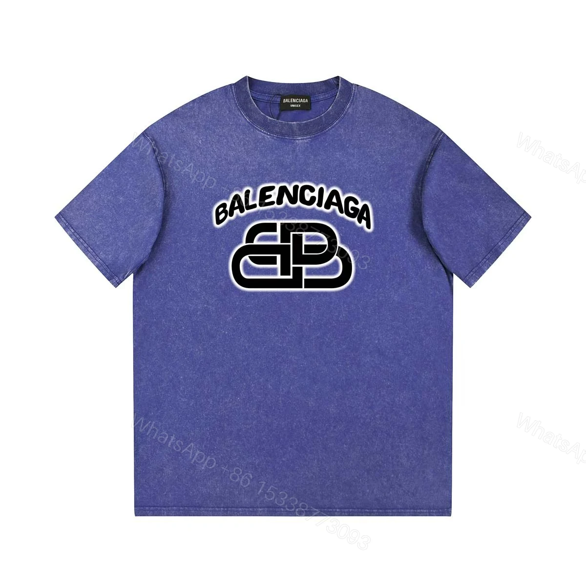 Balenciaga 一比一 弧形LOGO印花短袖T恤 潮流寬鬆上衣 — view 1