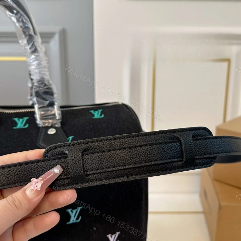 View 5 of Louis Vuitton Keepall Bandoulière Blue Denim 40Cm