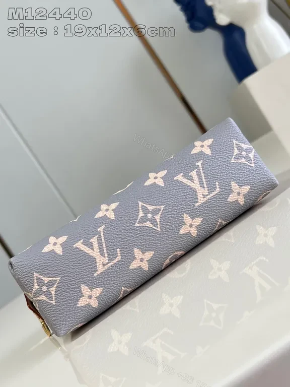 View 8 of Lilac Monogram-Texture Compact Bag: Luxe Everyday Charm