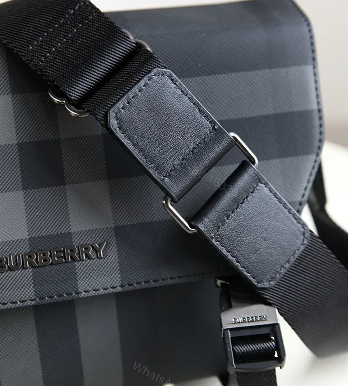 View 9 of Navy Check Burberry Crossbody: Structured, Allâ€‘Day Luxury