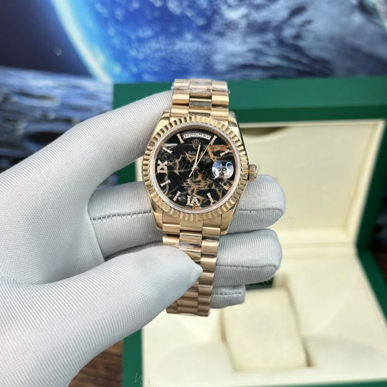 Day-Date 40mm Super Clone Rose Gold Lava Dial — view 1