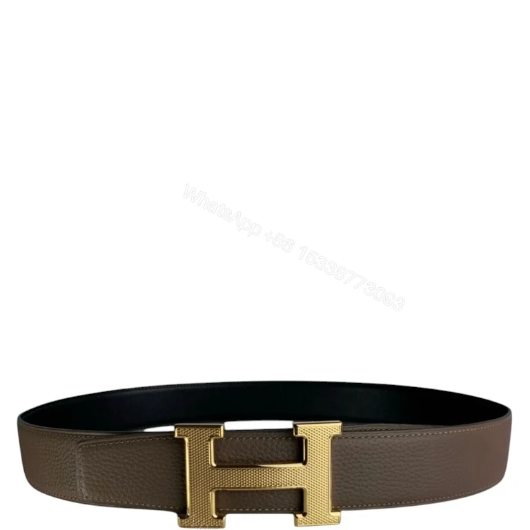 HERMES’S BELT TOGO SWIFT GOLD BUCKLE LIGHT BROWN 38MM — view 1