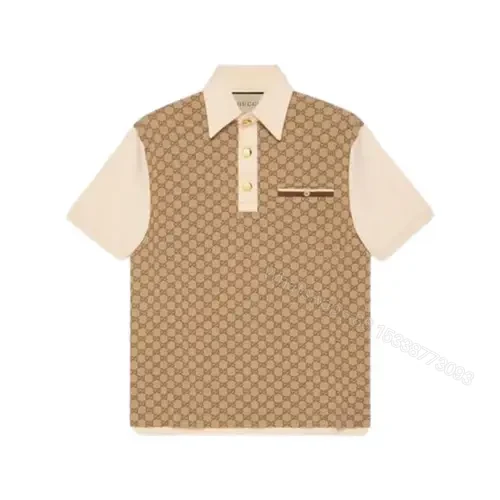 Gucci GG silk cotton polo t shirt — view 1
