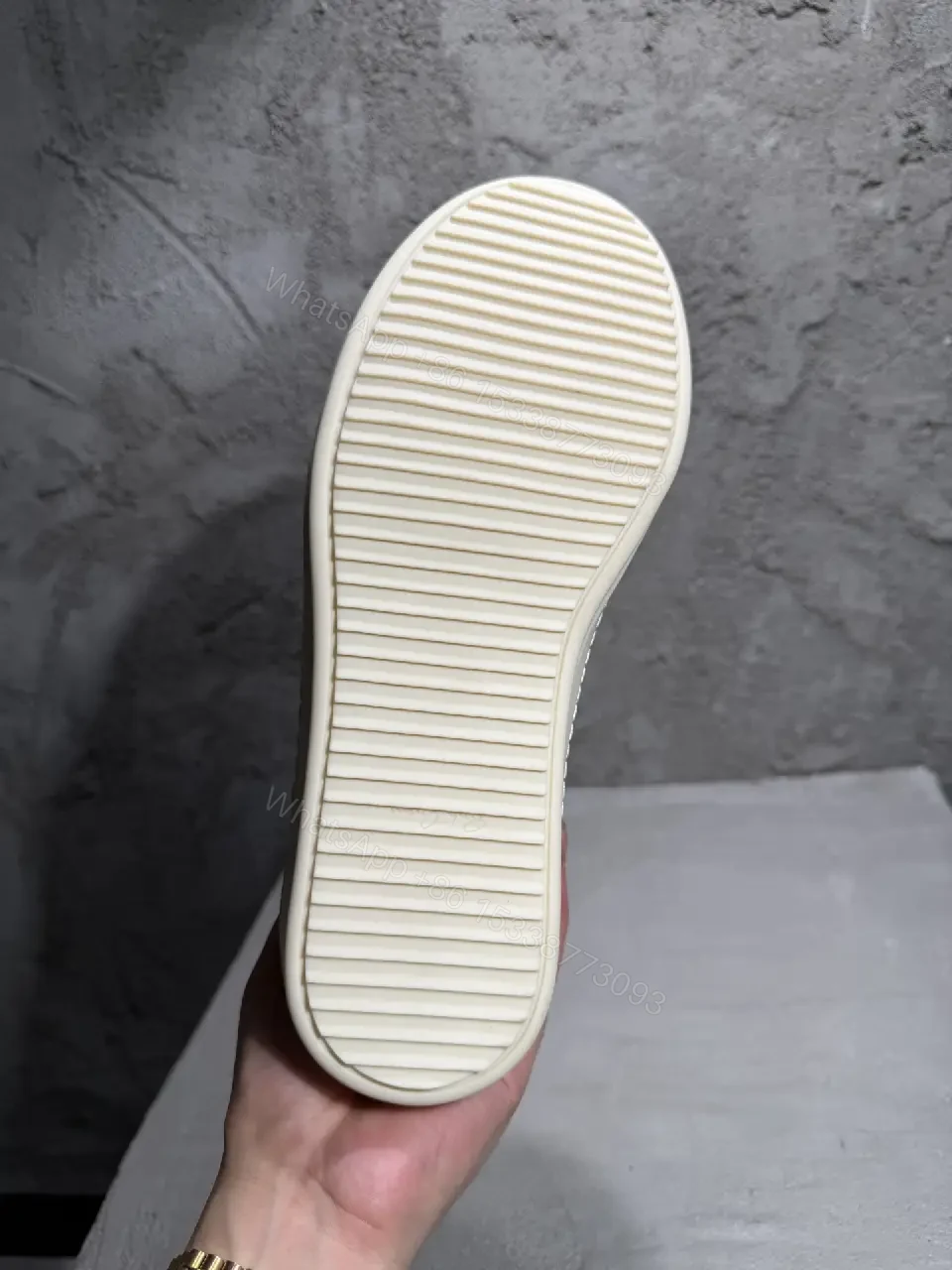 View 5 of Black Leather Casual Sneakers with White Toe Cap and Stud Details