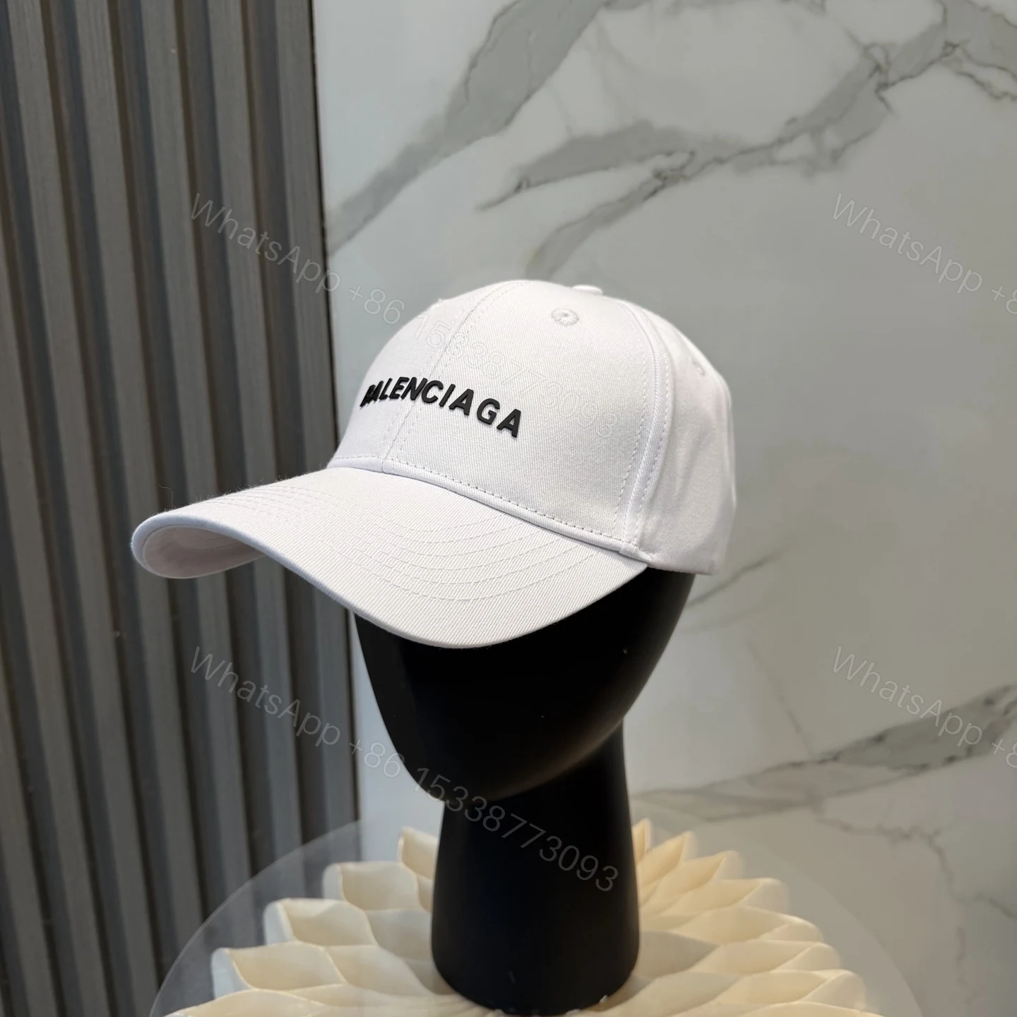 BALENCIAGA A貨 男款 LOGO棒球帽 白色百搭潮流帽 — view 1
