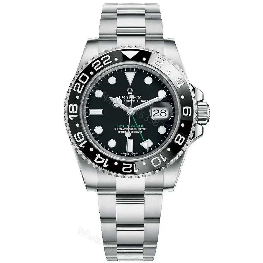 Rolex GMT Master II Black Dial Stainless Steel Watch — view 1