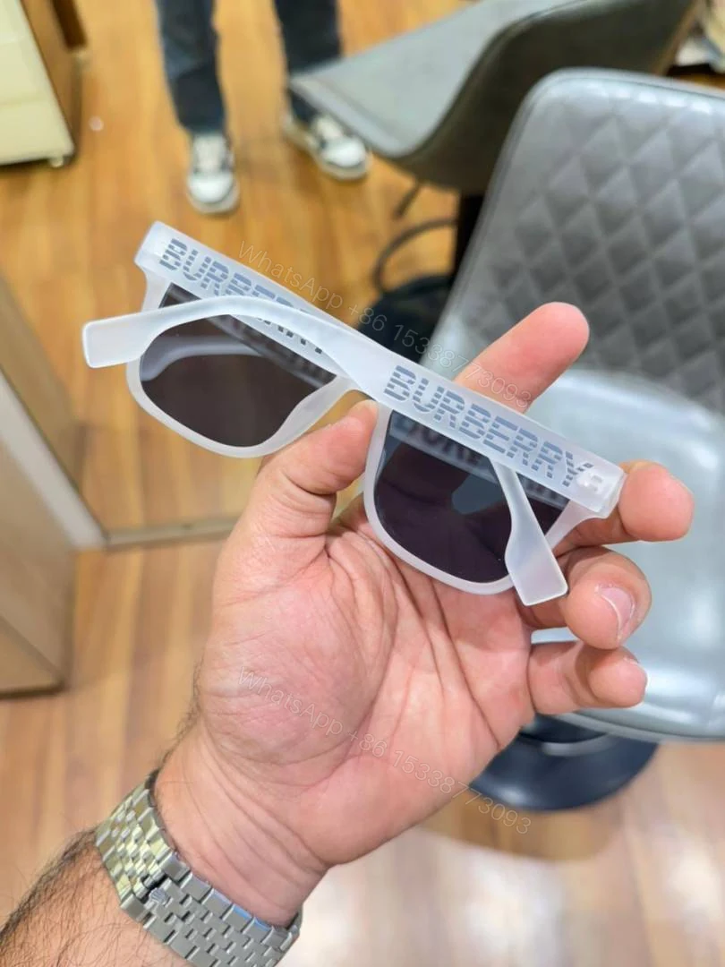 View 5 of First Copy Burberry 4358 White Black Luxury Designer Sunglasses