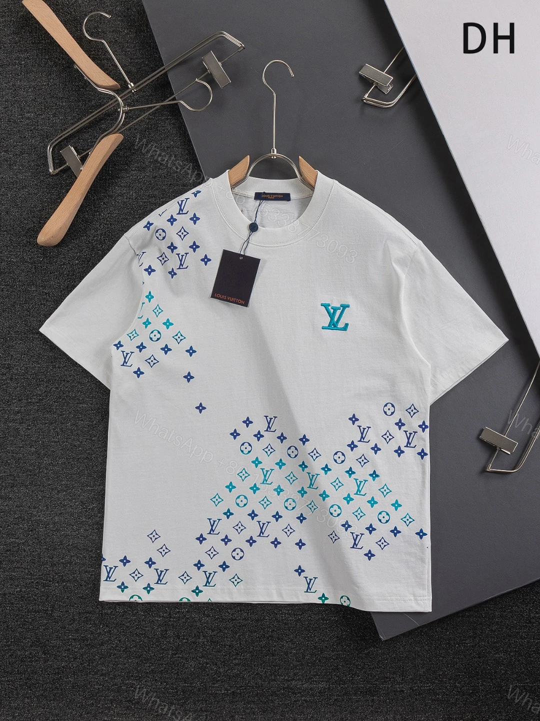 LV A貨短袖T恤男士拼色Monogram印花設計時尚百搭款 — view 1