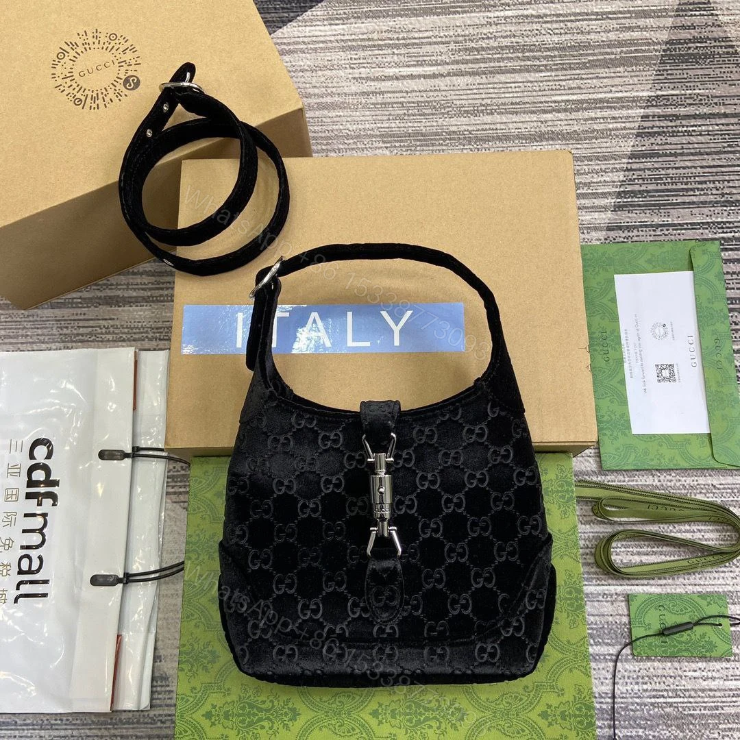 GUCCI Velvet Jackie 1961 Shoulder Bag — view 1