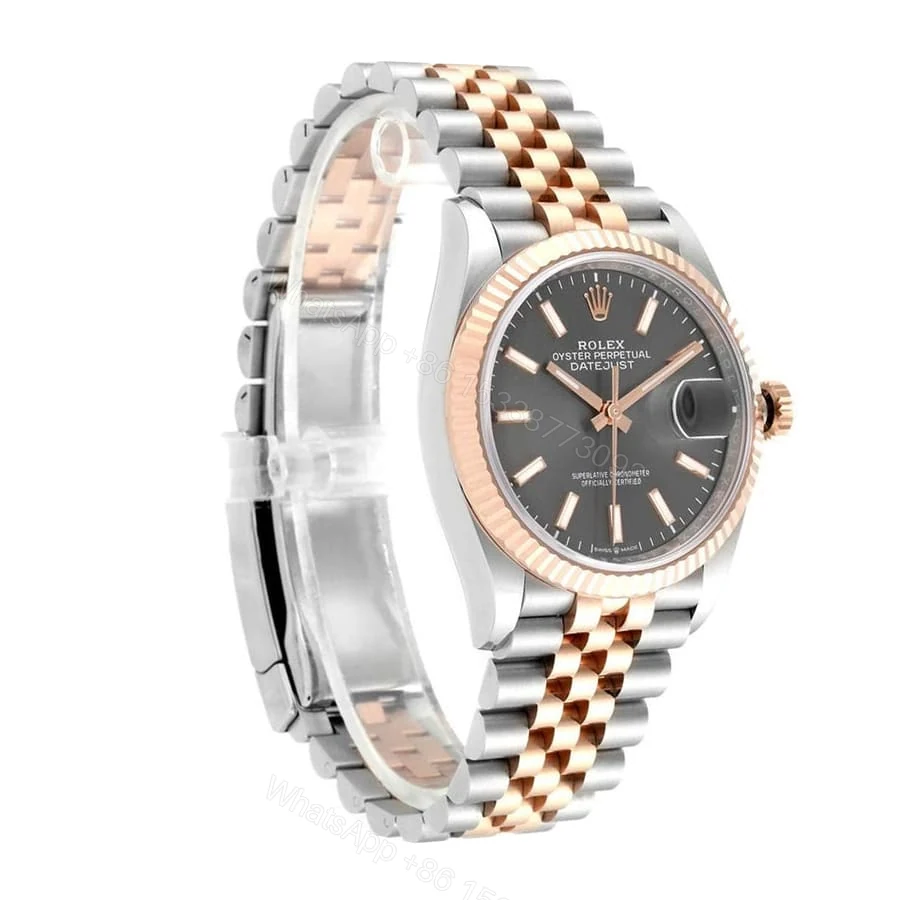 Rolex Datejust 126231 Super Clone : Everose Rolesor Fluted Bezel Sundust Dial 36mm — view 1