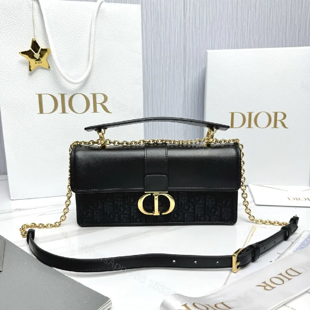 Chic Leather Mini Bag with Gold Chain Clasp — view 1