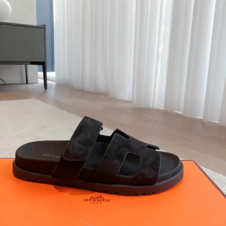 Chic Black Suede Slip-On Sandals — Elevated Comfort — view 1