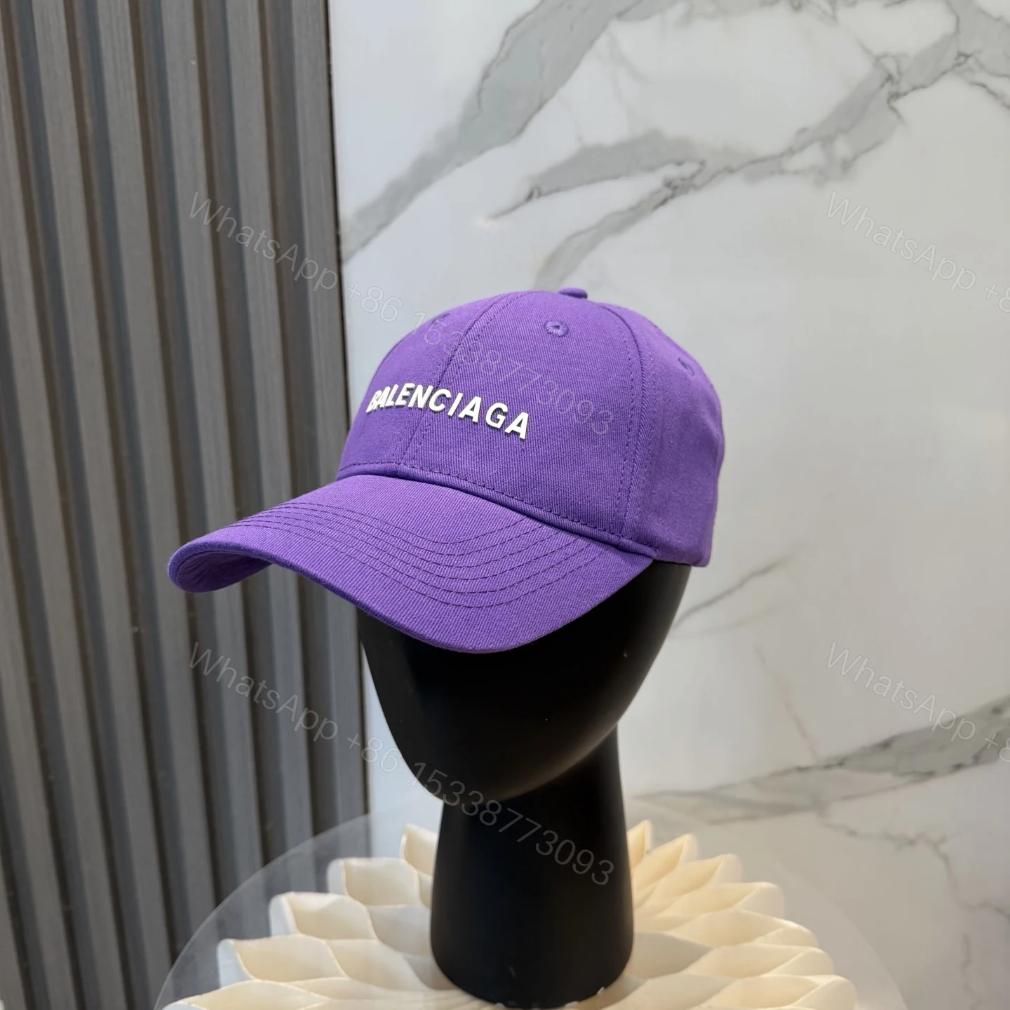 BALENCIAGA A貨 男款 LOGO刺繡棒球帽 紫色潮流帽 — view 1