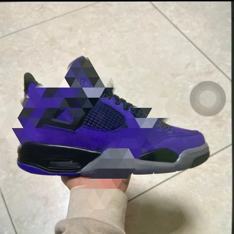 Jordan 4 Retro Travis Scott Purple (Friends and Family) — view 1