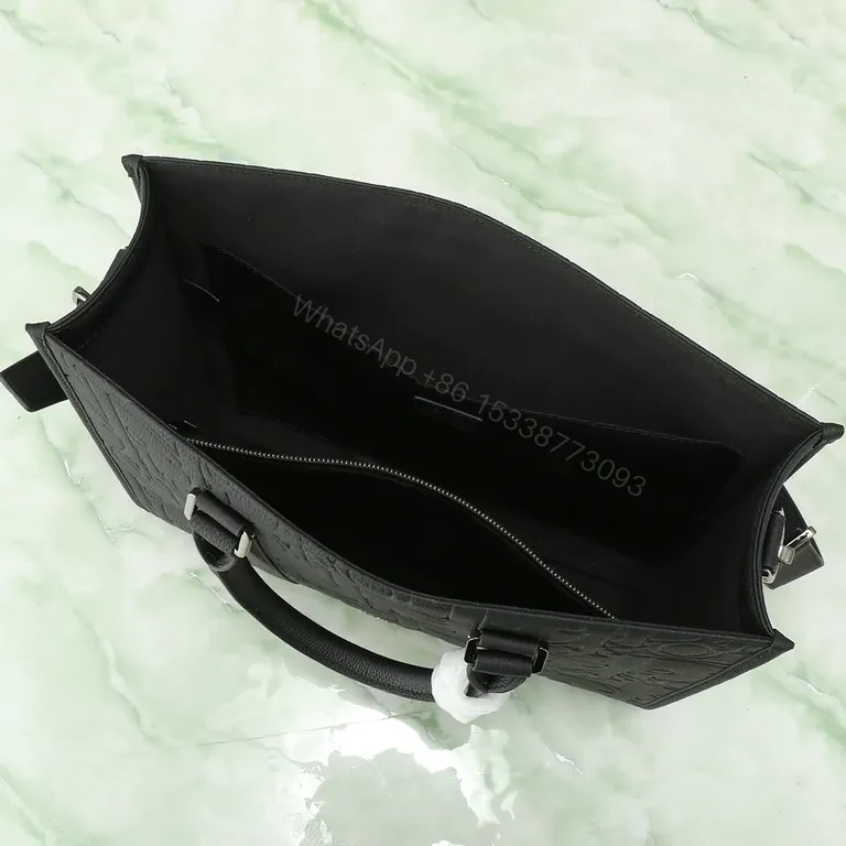 View 6 of Structured Black Dior Tote: Modern Texture, Classic Utility