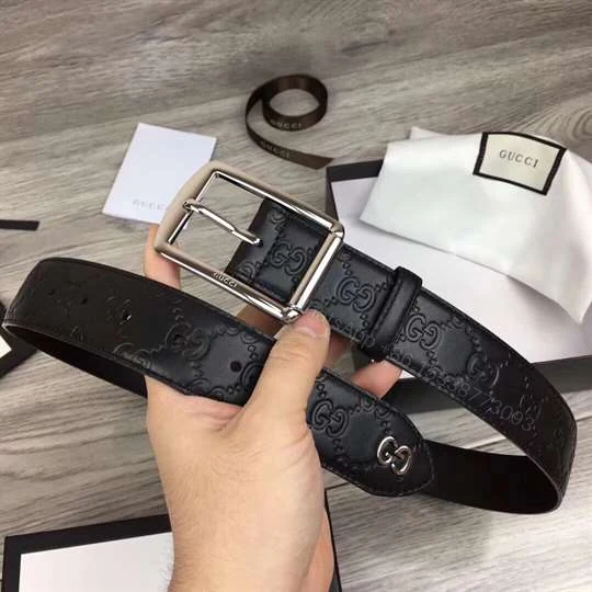 View 6 of GUCCI SIGNATURE BELT WITH GG DETAIL – B35