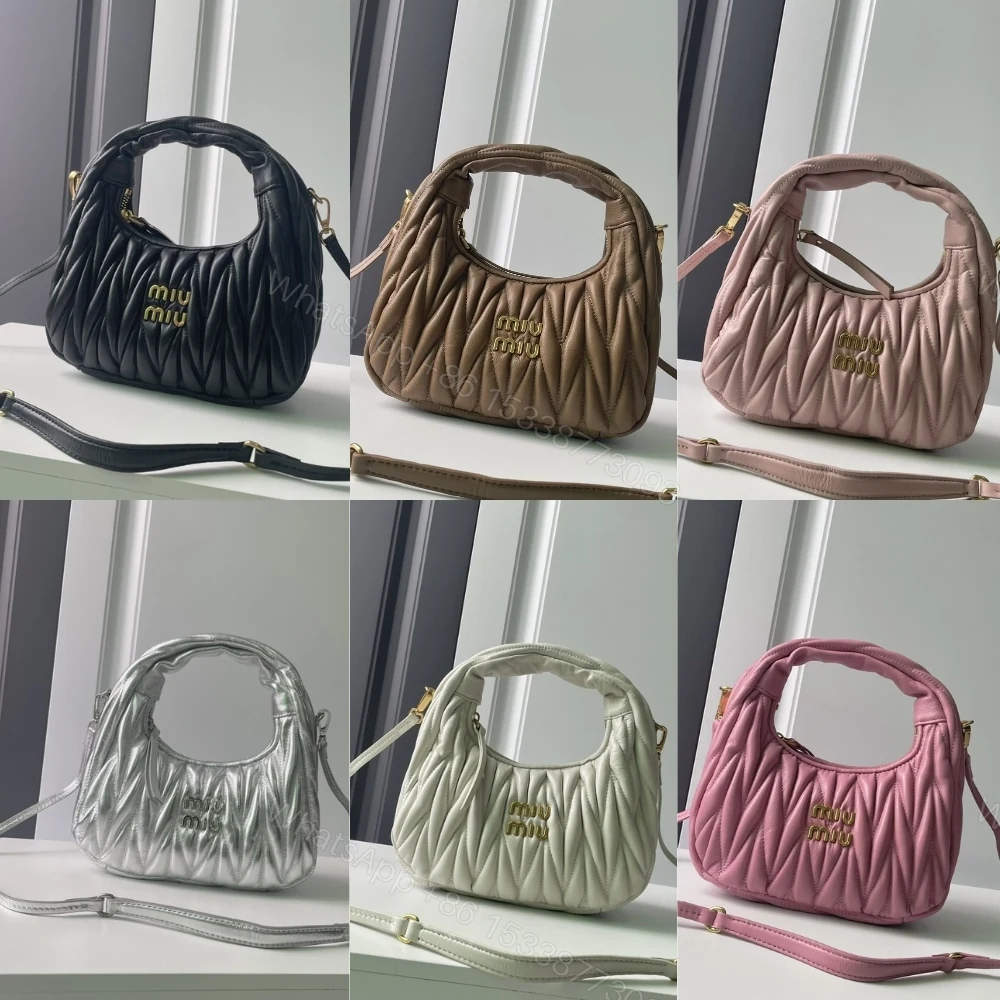 View 6 of MIUMIU WANDER MATELASSÉ NAPPA HOBO BAG BLACK 20CM 5BC125 AN88 F0002 V OOY