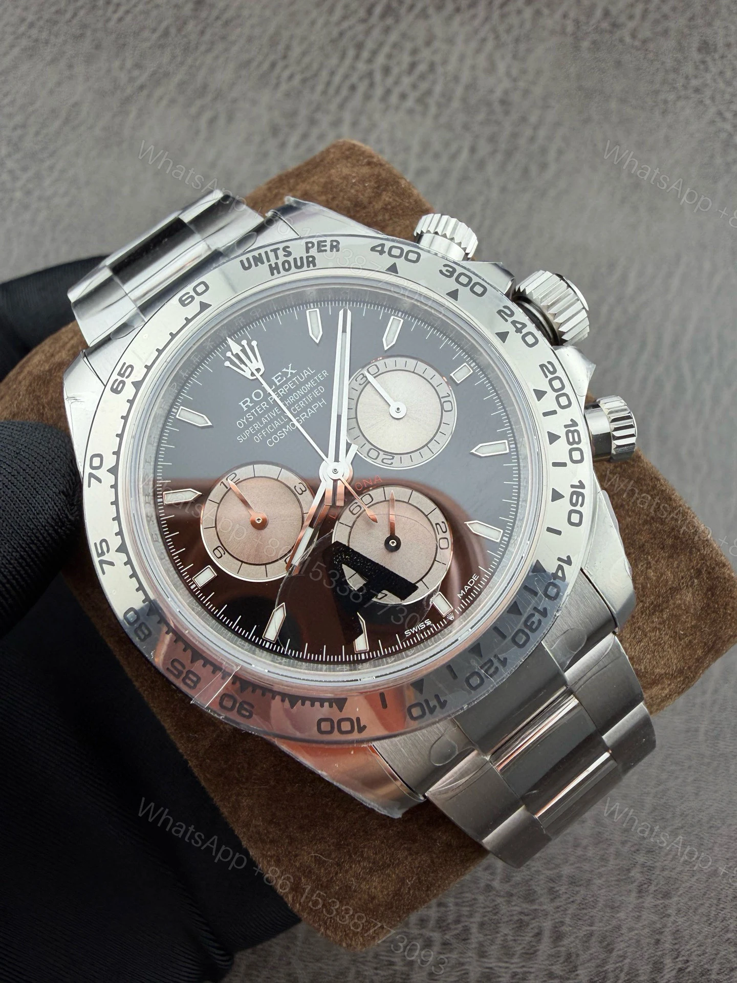 ROLEX 高仿 男款 Daytona 計時腕錶 黑灰熊貓盤 經典運動風 — view 1