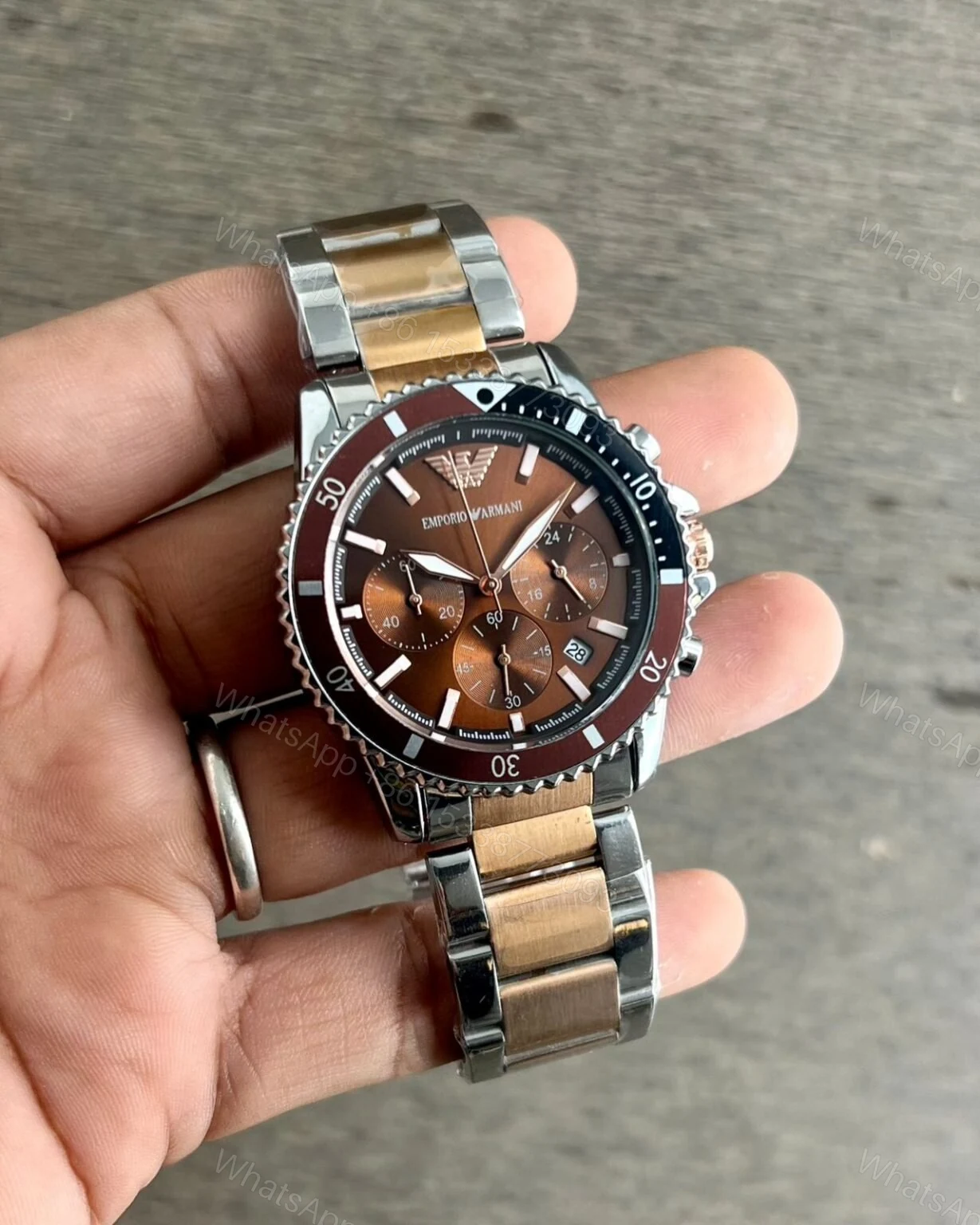 Emporio Armani Chronograph Green Dial Stainless Steel 40mm — view 1