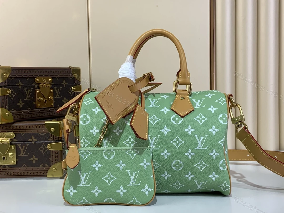 LV 一比一綠色老花三件式包 手提斜背多用途時尚組合 — view 1