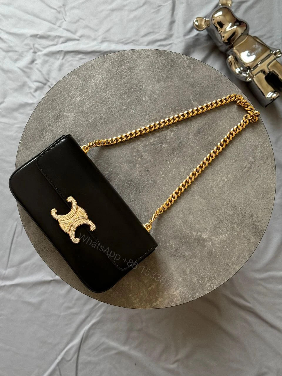 Celine Shoulder Bag Triomphe Claude Calf Leather — view 1