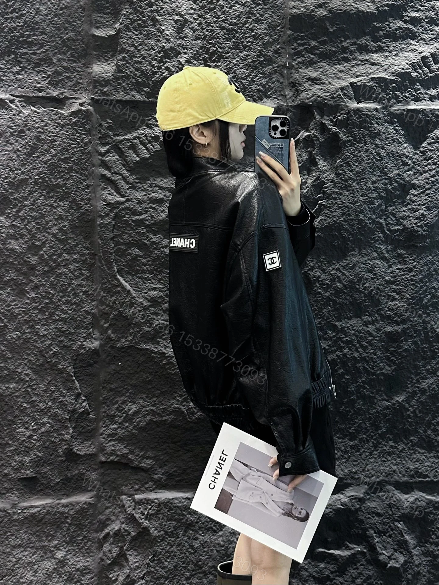 CHANEL精品仿製皮革飛行外套 女士潮流街頭風格設計款 — view 1
