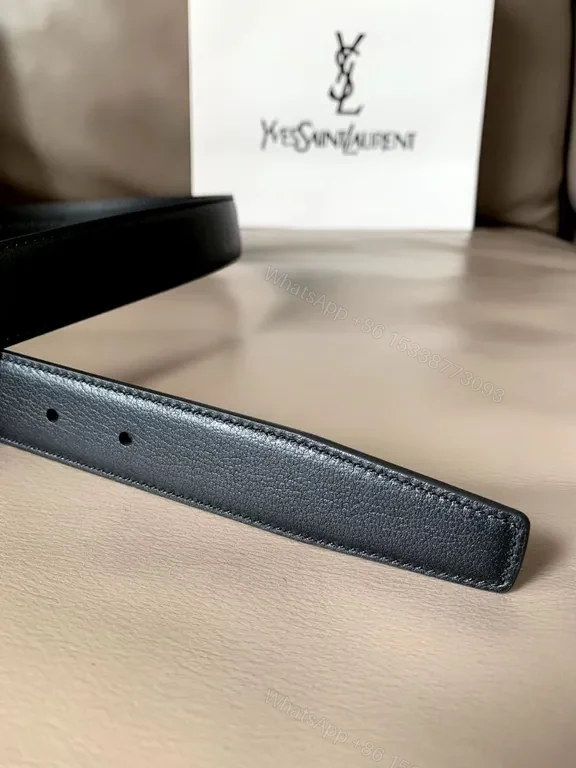 View 5 of Sleek Black Leather Belt â€” Matte Buckle, Full-Grain Calfskin