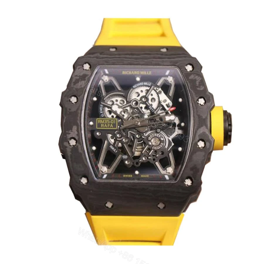 Richard Mille RM 35-01 Super Clone: Rafa Nadal NTPT Carbon Skeleton Dial — view 1