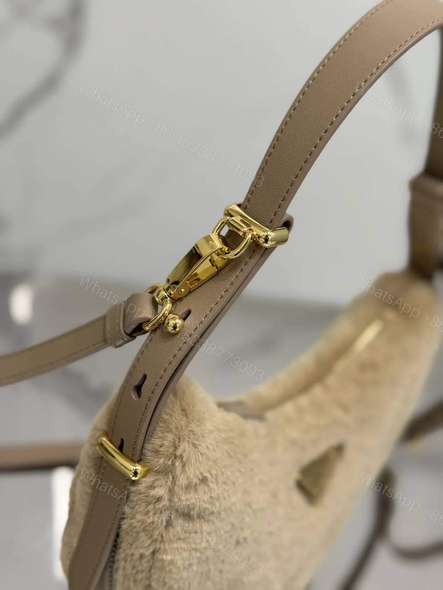 View 6 of Prada Leather And Shearling Arquã ̈ Handbag