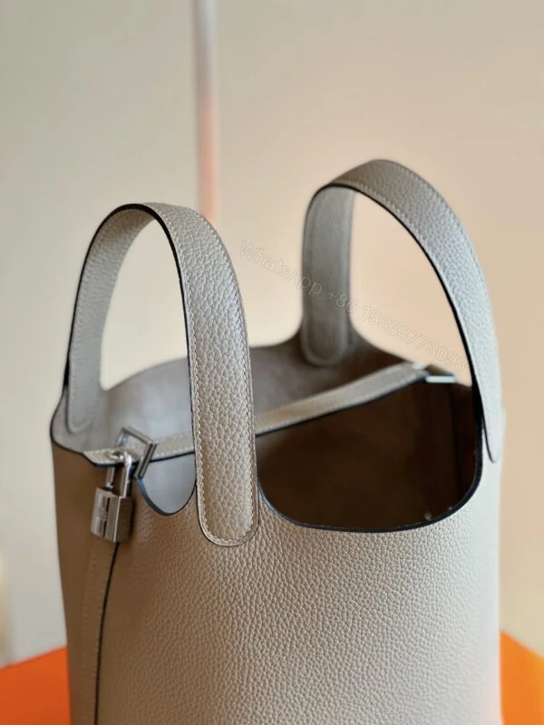View 5 of Hermes Picotin 18 Gray togo leather Sliver Hardware