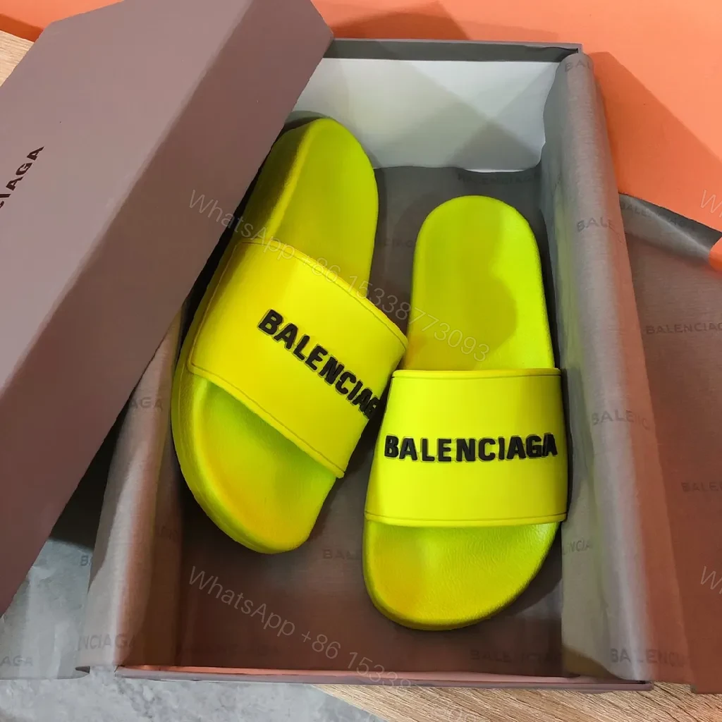 Neon Yellow Slip-On Sandals: Bold Comfort & Style — view 1