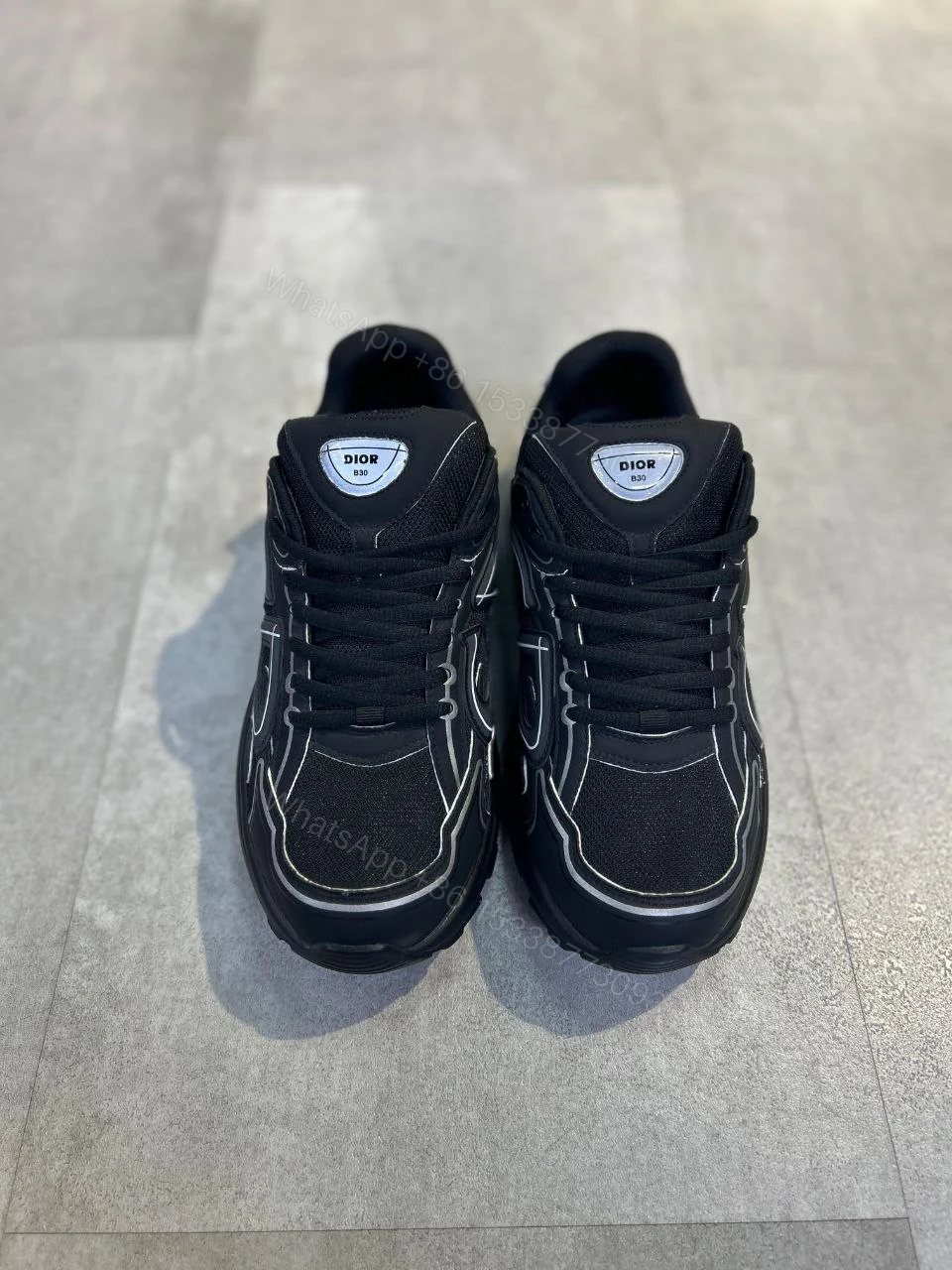 B30 Sneaker Black mesh and technical fabric — view 1