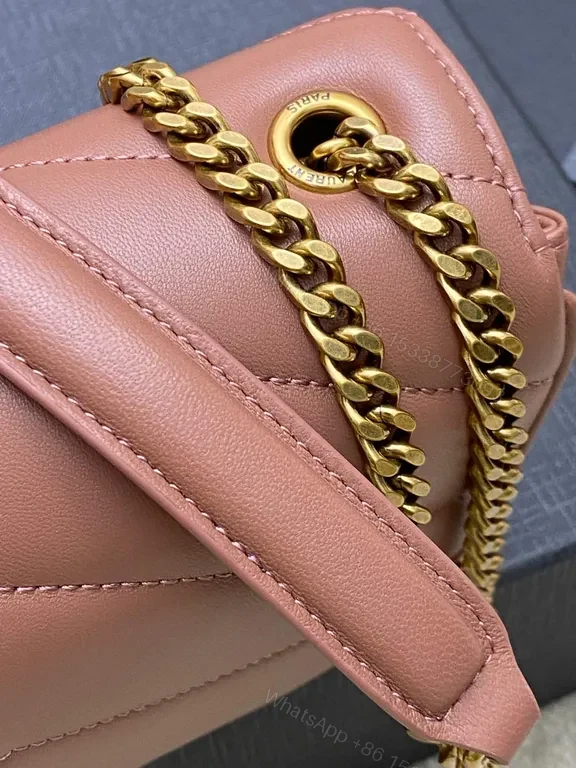 View 7 of Chic Pink Leather Crossbody: YSL-Inspired Luxury Bag