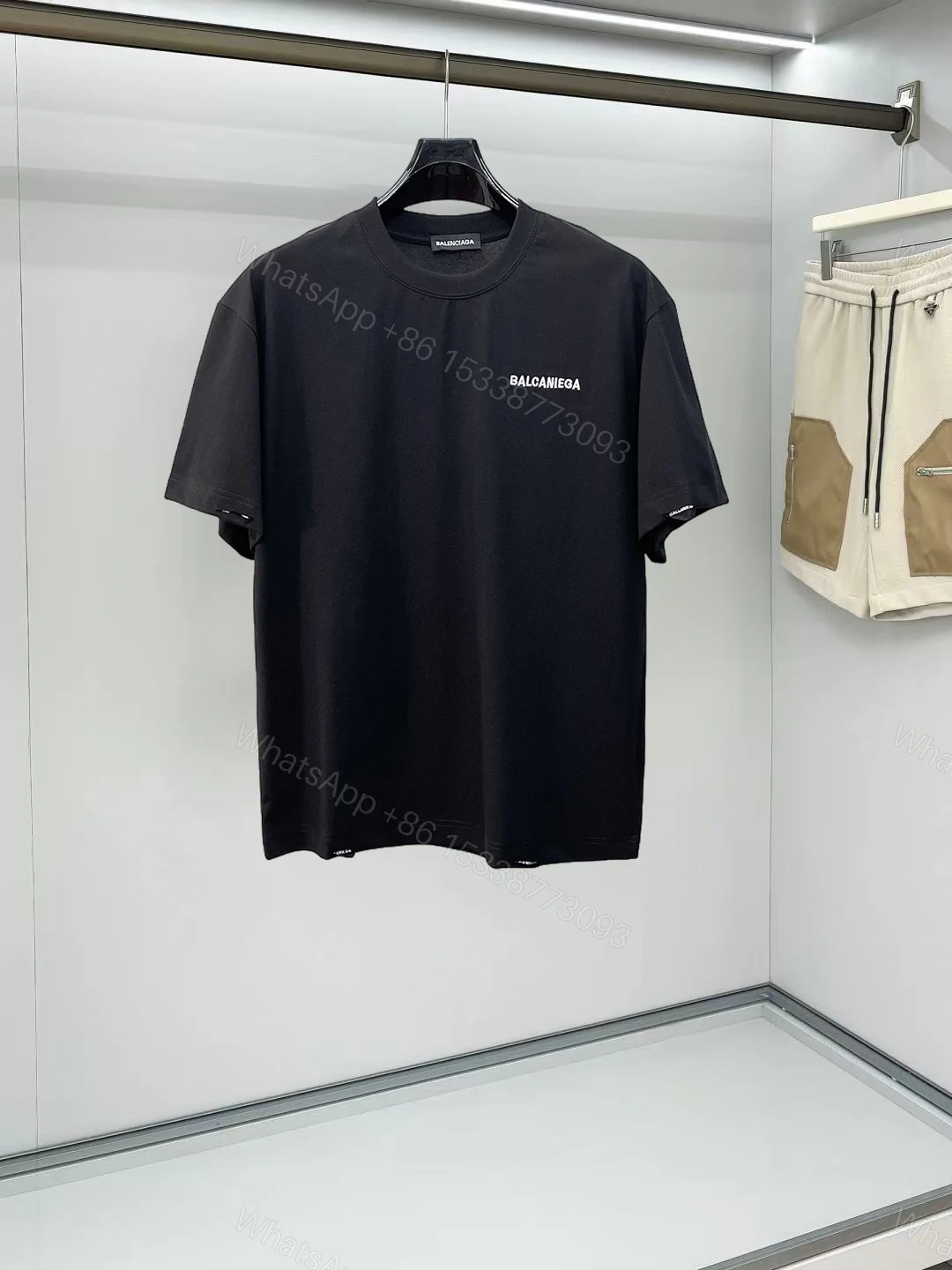 Balenciaga 一比一 男款 拼接圖案短袖T恤 潮流設計款 — view 1