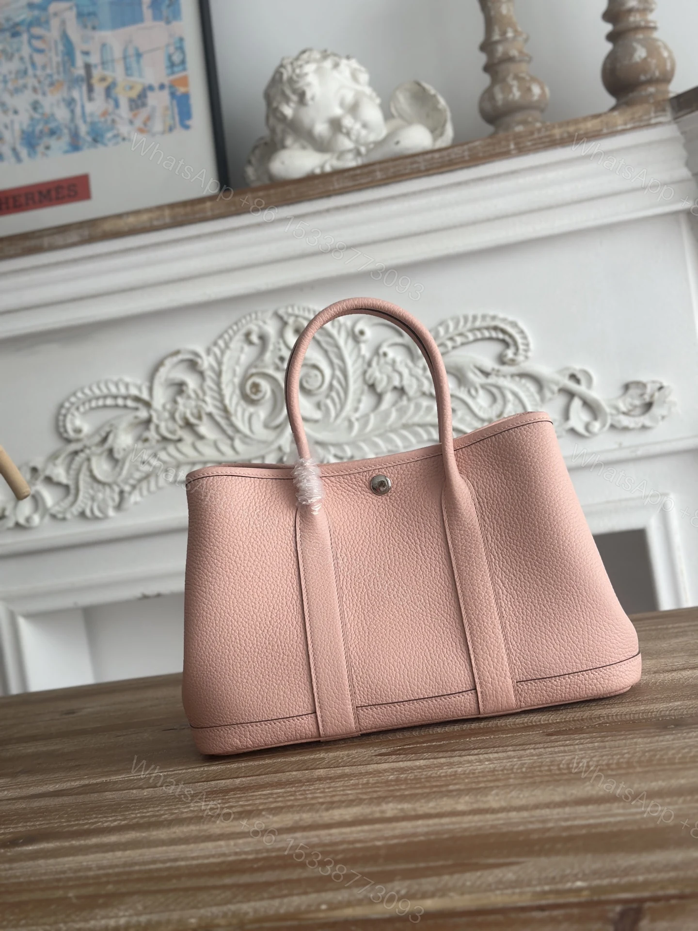 Hermès 一比一 女款 Garden Party 托特包 粉色皮革設計 優雅百搭 — view 1