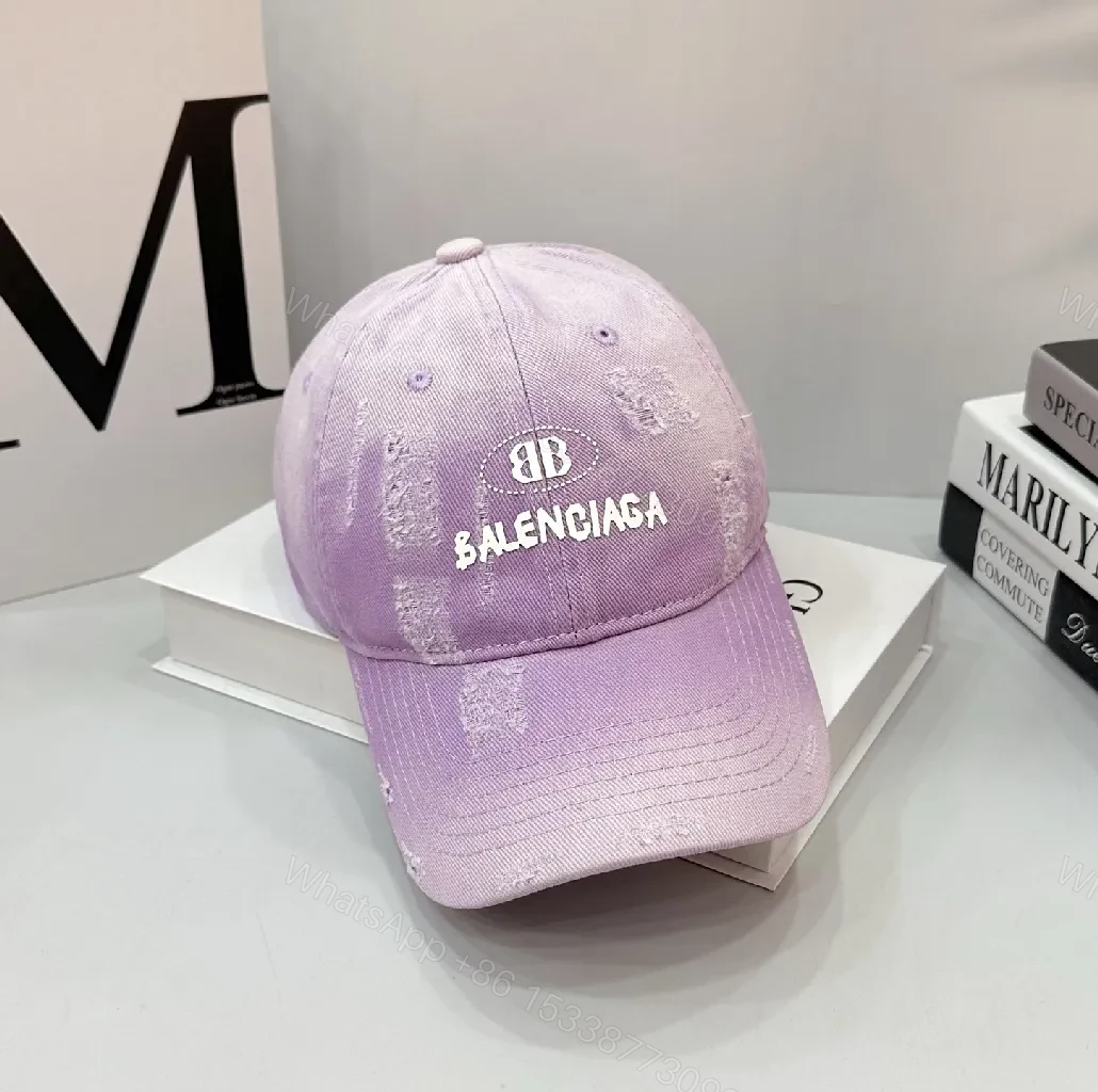 View 5 of Pastel Distressed Baseball Cap with Logo Embroidery