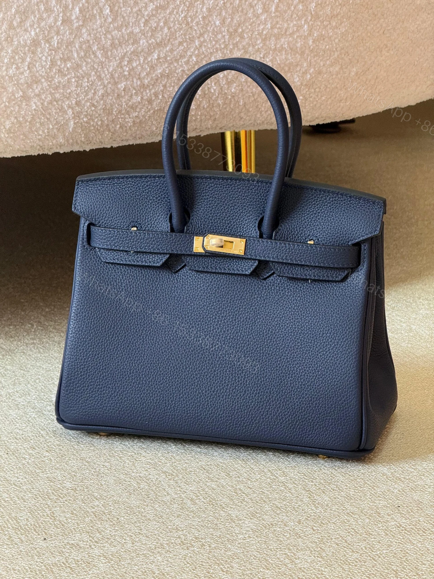 Hermès Birkin 25 bag in Bleu Nuit Togo Leather — view 1