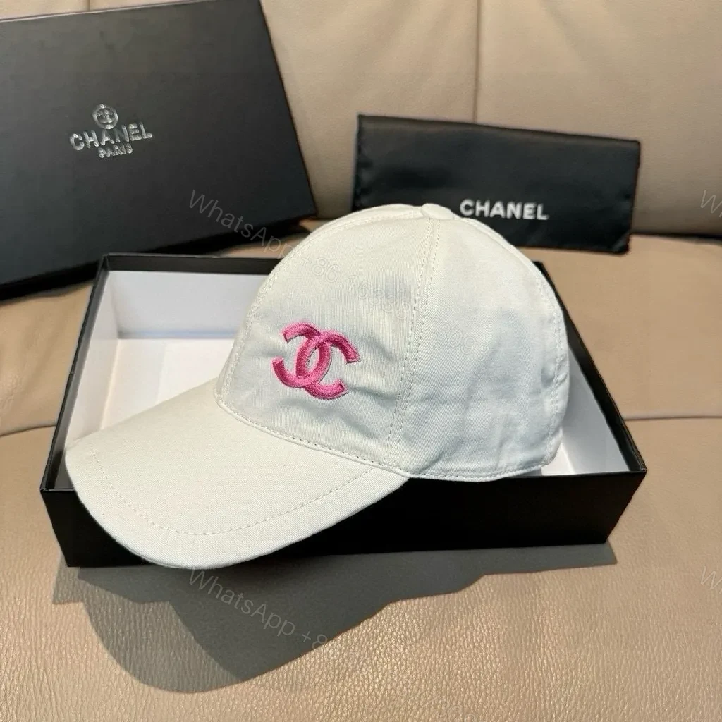Off-White-Style Cotton Cap with Pink Logo Embroidery — view 1