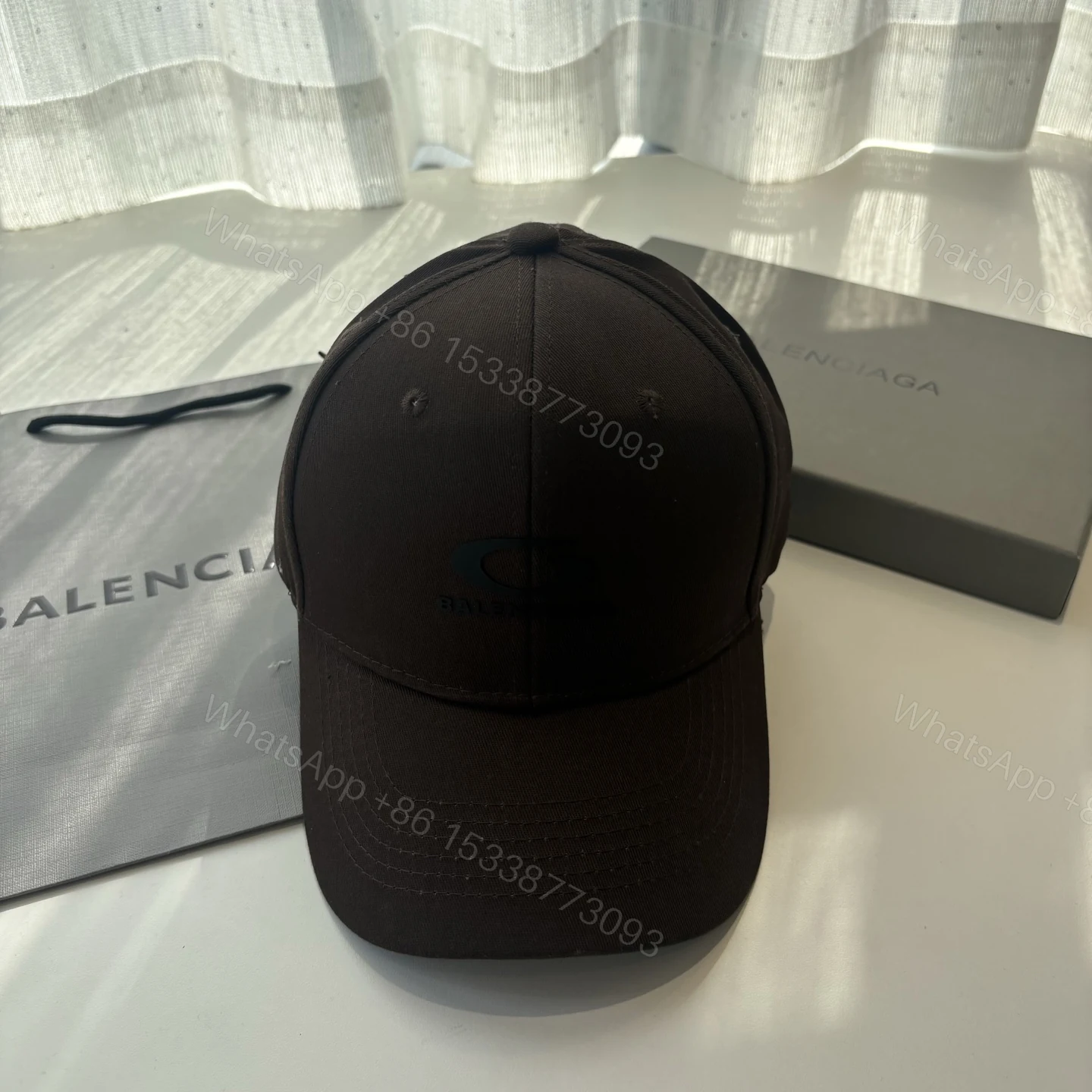 Balenciaga A貨男女款棒球帽全黑隱藏Logo低調百搭休閒帽 — view 1