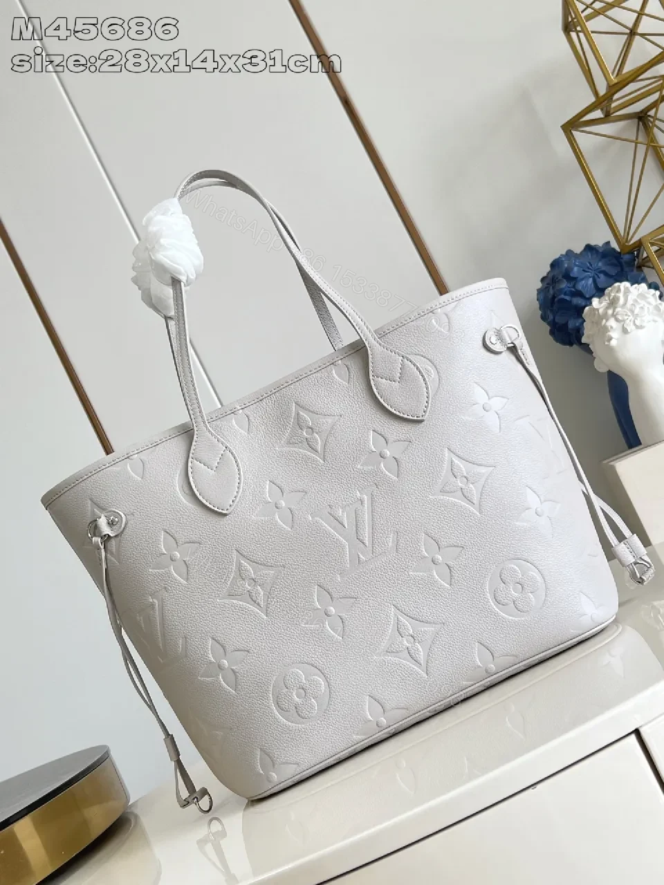 Structured Luxe Tote in Pebble-Grain Leather-like Texture — view 1