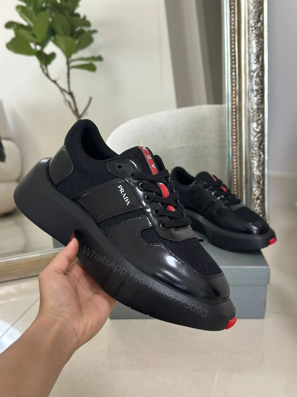Black sneaker shoes with Lining Material Synthetic — view 1