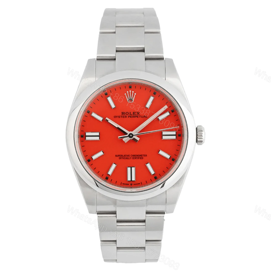 Rolex Oyster Perpetual Red Dial Replica — view 1