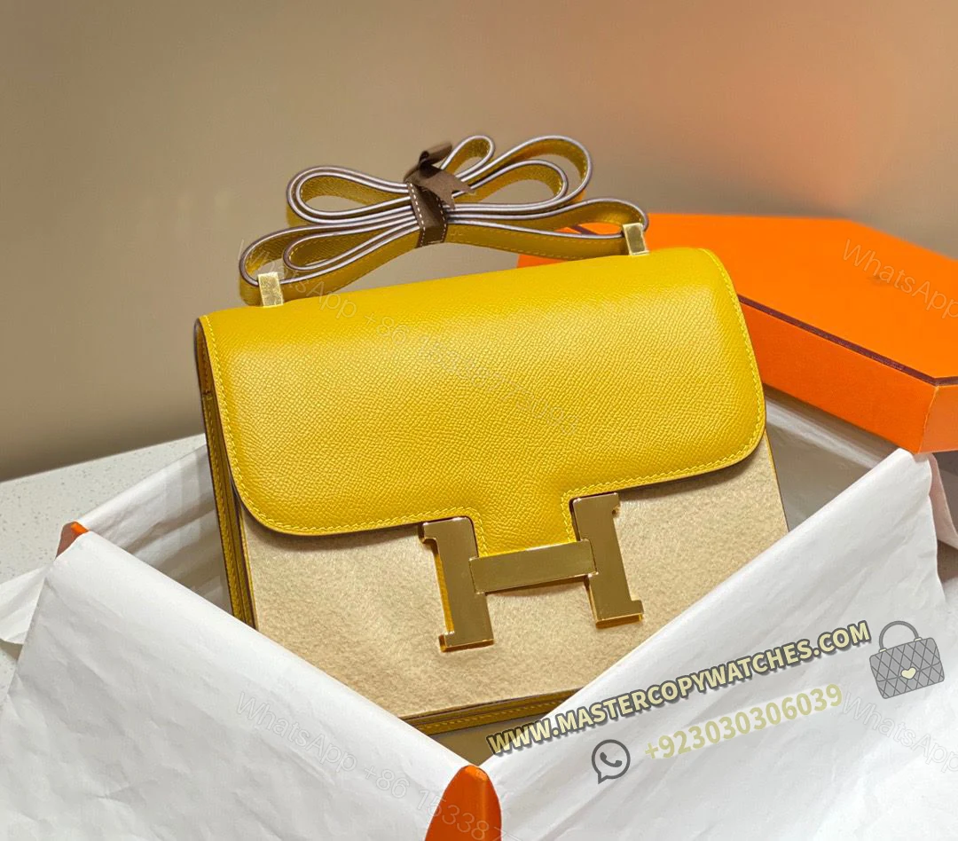 Hermes Constance 18 in Yellow — view 1