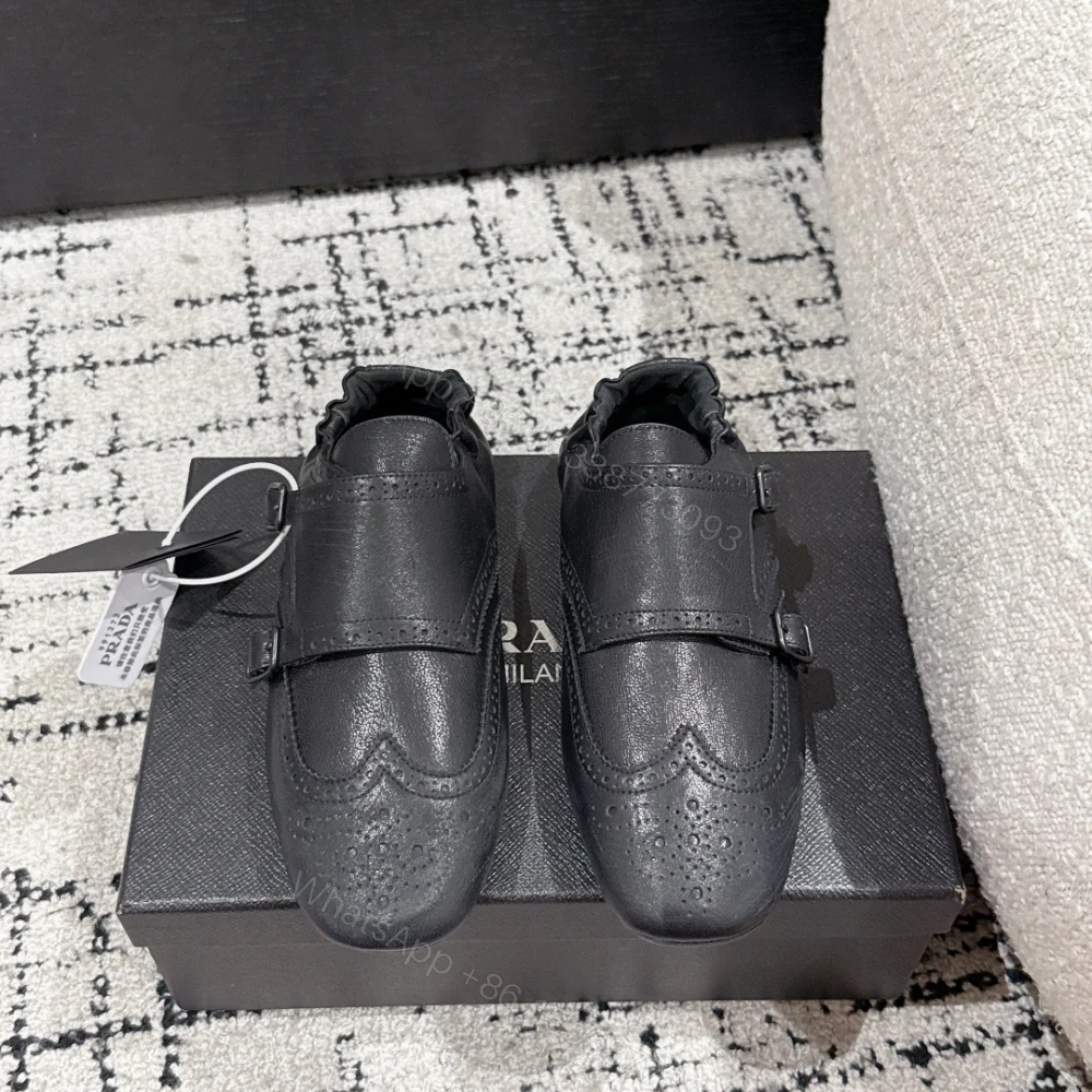 高仿Prada*2EG469A小牛皮懶人鞋黑色免檢版 — view 1