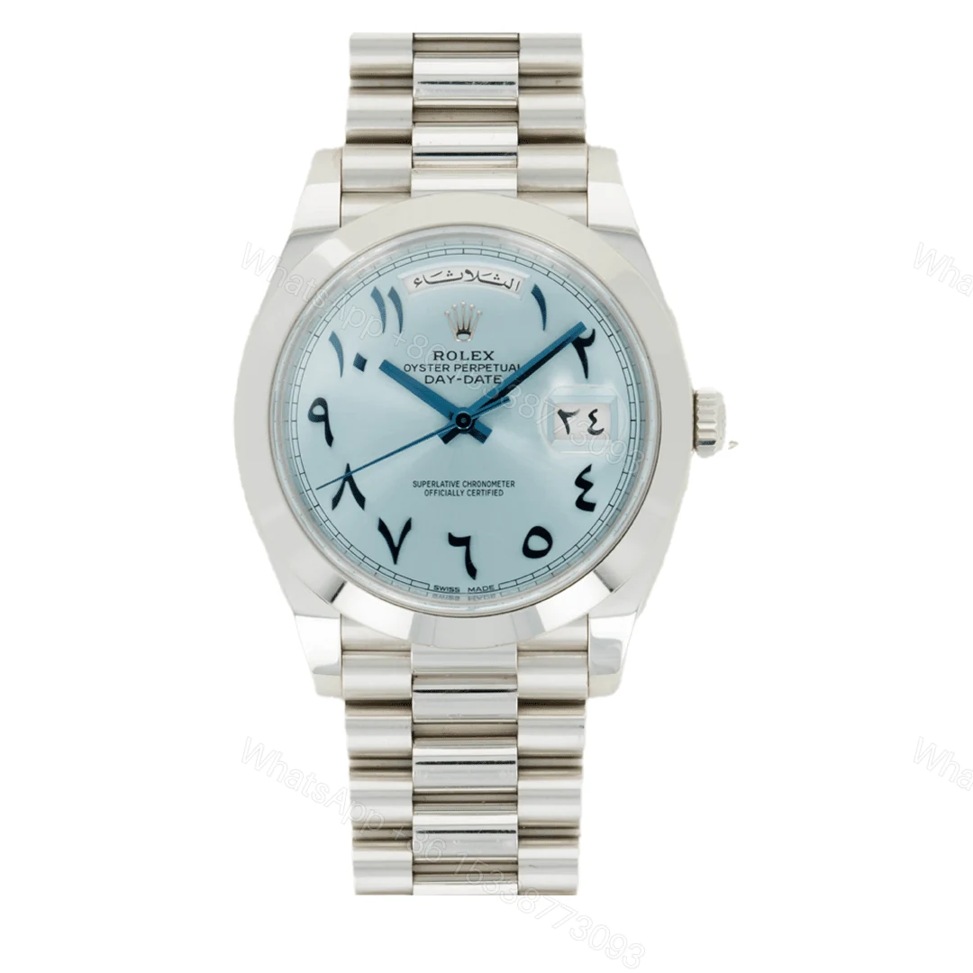 Rolex Day-Date 40 Light Blue Arabic Replica — view 1