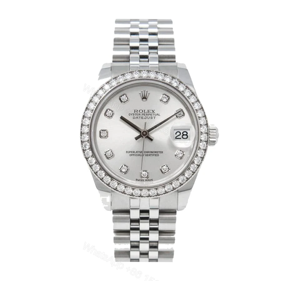 Rolex Datejust 178384-0017 White Gold Black & Diamond Dial Super Clone — view 1