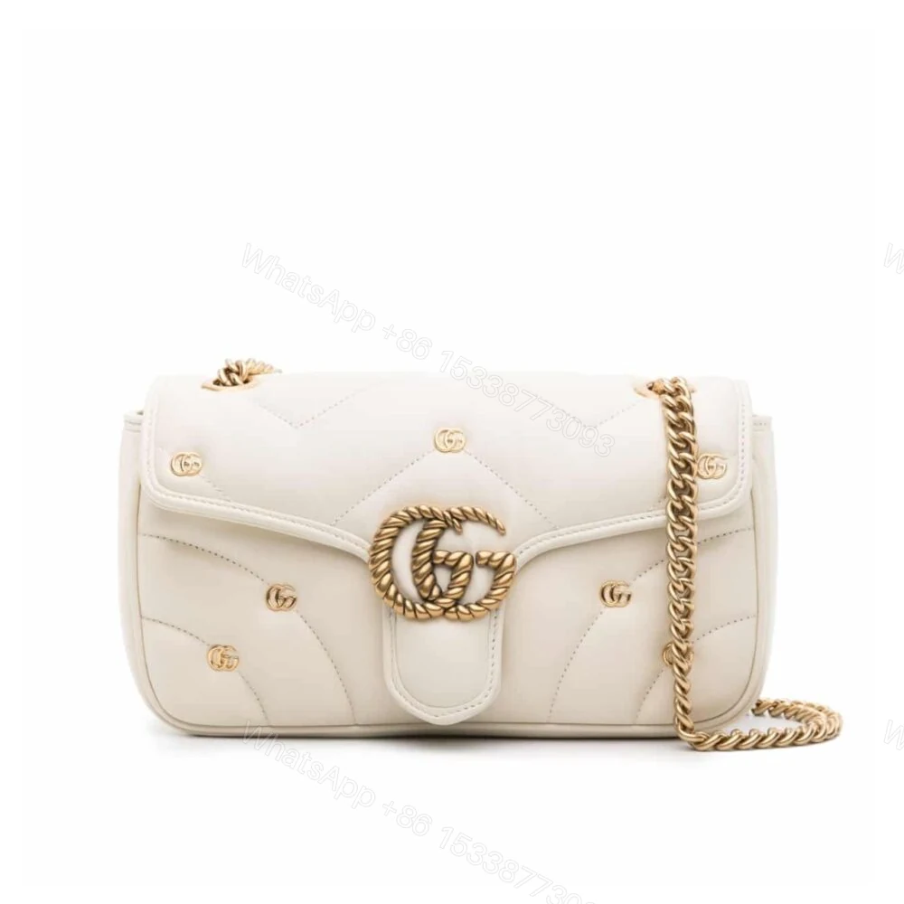Gucci GG Marmont Small Shoulder Bag White 26Cm — view 1
