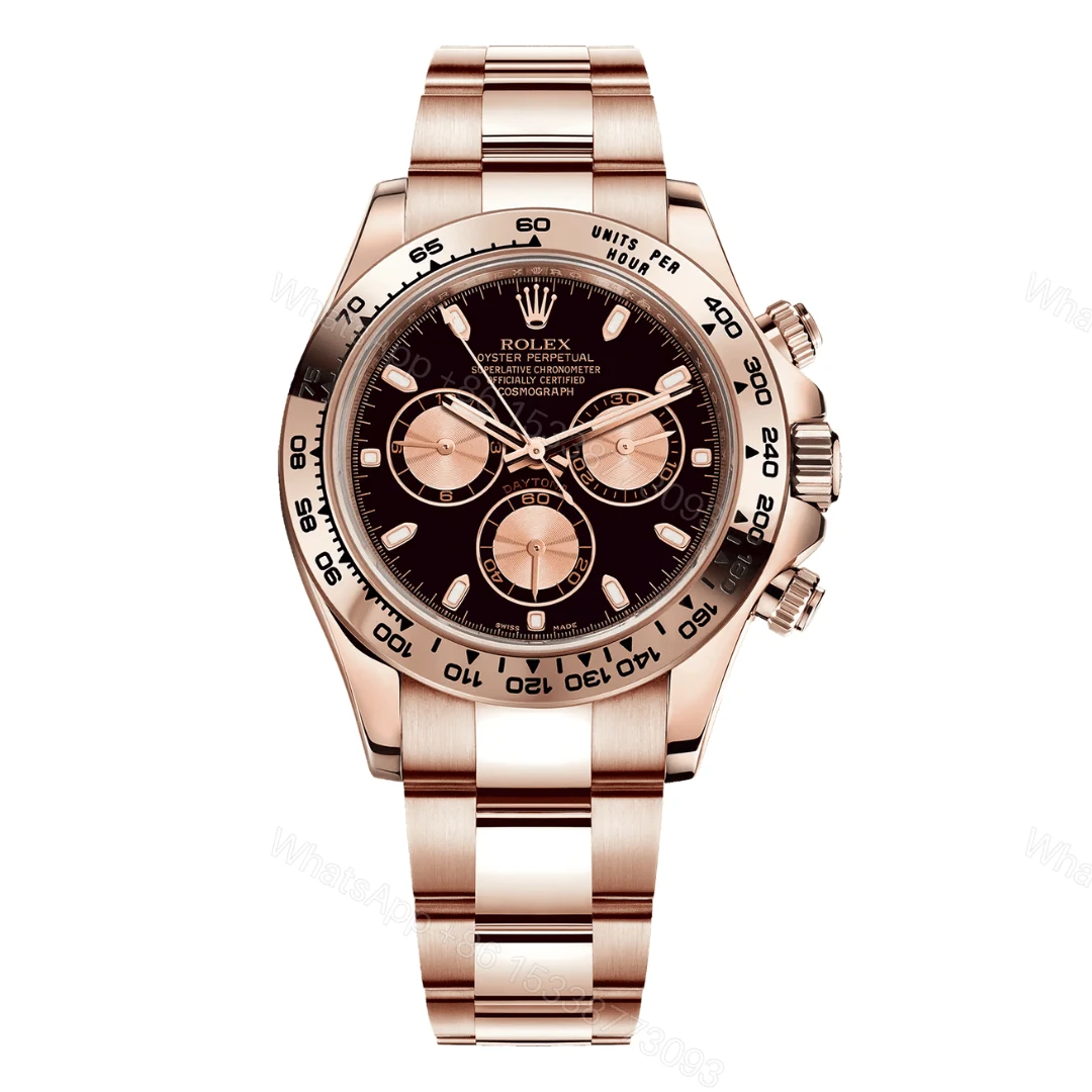 Rolex Daytona Rose Gold Black Dial Replica — view 1